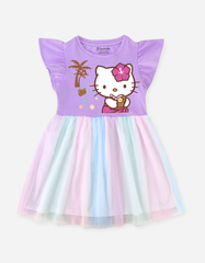 Váy bé gái phối lưới Hello Kitty
