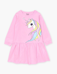 Váy bé gái mùa thu tay dài Kỳ Lân Unicorn