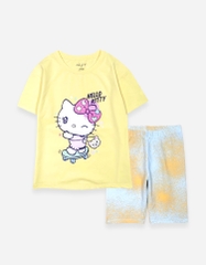 Đồ bộ lửng bé gái Hello Kitty quần loang
