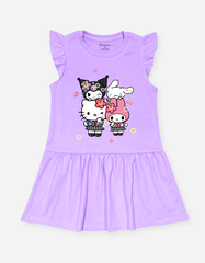 Váy bé gái tay cánh tiên Sanrio Friends Kuromi