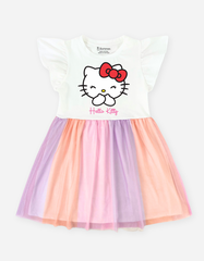 Váy bé gái phối lưới Hello Kitty