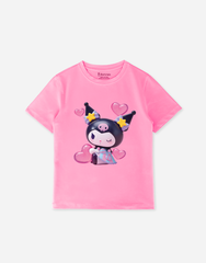 Áo thun bé gái Kuromi Cinnamoroll Bomines