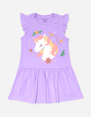 Váy bé gái tay cánh tiên Kỳ Lân Unicorn