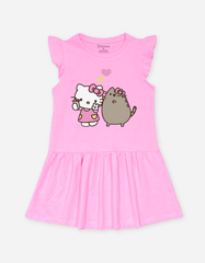 Váy bé gái tay cánh tiên Hello Kitty & Mèo Pusheen