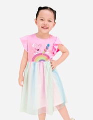 Váy bé gái phối lưới Peppa Pig