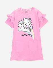 Váy bé gái tay ngắn Hello Kitty dáng suông