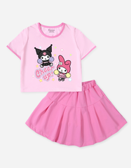 Set chân váy bé gái Kuromi & My Melody