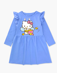 Váy bé gái mùa thu tay dài Hello Kitty