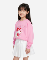 Áo bé gái Kuromi Bomines, Áo nỉ da cá cotton họa tiết cho bé 3 -12t, 14-40kg ATDSAN