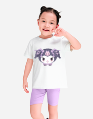 Áo thun bé gái Kuromi Cinnamoroll Bomines