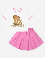 Set váy bé gái Capybara