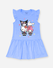 Váy bé gái tay cánh tiên Sanrio Friends Kuromi