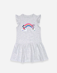 Váy bé gái tay cánh tiên Unicorn nhiều họa tiết