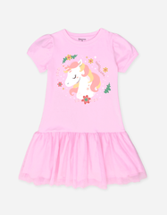 Váy bé gái tay ngắn Kỳ Lân Unicorn