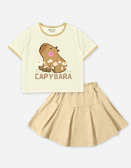 Set váy bé gái Capybara