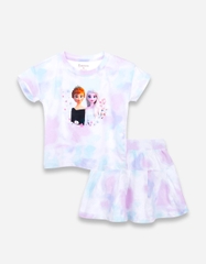 Set chân váy bé gái loang màu Elsa Anna