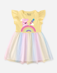 Váy bé gái phối lưới Peppa Pig
