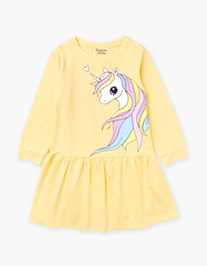 Váy bé gái mùa thu tay dài Kỳ Lân Unicorn