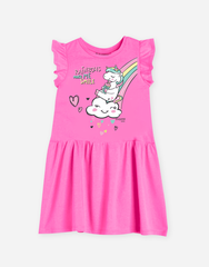 Váy bé gái Kỳ Lân Unicorn tay bèo