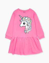 Váy bé gái mùa thu tay dài Kỳ Lân Unicorn