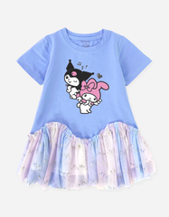 Váy bé gái phối lưới Kuromi & Melody