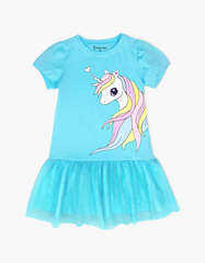 Váy bé gái tay ngắn Kỳ Lân Unicorn