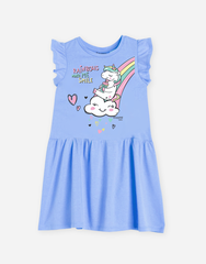 Váy bé gái Kỳ Lân Unicorn tay bèo