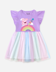 Váy bé gái phối lưới Peppa Pig