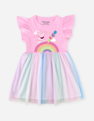 Váy bé gái phối lưới Peppa Pig