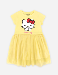 Váy bé gái tay ngắn Hello Kitty phối lưới