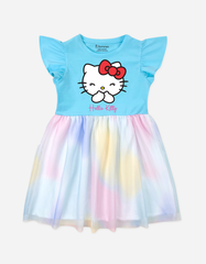 Váy bé gái phối lưới Hello Kitty
