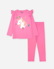 Đồ bộ bé gái tay dài hoạt tiết Tuần Lộc, Unicorn