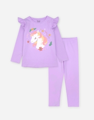 Đồ bộ bé gái tay dài hoạt tiết Tuần Lộc, Unicorn