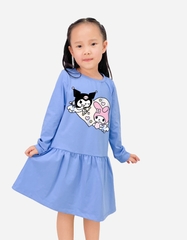 Váy bé gái tay dài Kuromi & My Melody