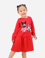 Váy bé gái tay dài Kuromi & My Melody