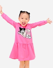 Váy bé gái tay dài Kuromi & My Melody