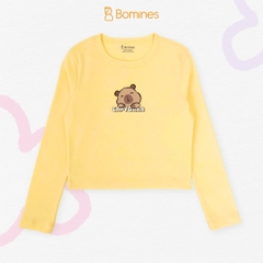 Áo tay dài bé gái Capybara Labubu Kuromi