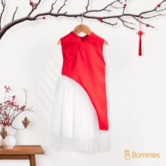 Áo dài bé gái Bomines, áo dài TẾT cho bé gái từ 14-42kg ADTET