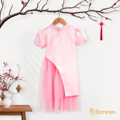 Áo dài bé gái Bomines, áo dài TẾT cho bé gái từ 14-42kg ADTET