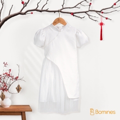 Áo dài bé gái Bomines, áo dài TẾT cho bé gái từ 14-42kg ADTET