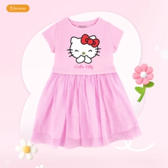Váy tay ngắn phối lưới Hello Kitty