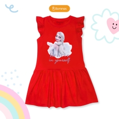 Váy bé gái tay cánh tiên babydoll công chúa Elsa