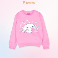 Áo bé gái Kuromi Bomines, Áo nỉ da cá cotton họa tiết cho bé 3 -12t, 14-40kg ATDSAN