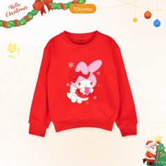 Áo bé gái Kuromi Bomines, Áo nỉ da cá cotton họa tiết cho bé 3 -12t, 14-40kg ATDSAN