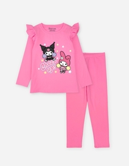Đồ bộ bé gái tay dài Kuromi & Melody