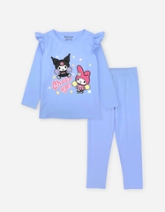 Đồ bộ bé gái tay dài Kuromi & Melody