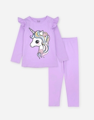 Đồ bộ bé gái mùa thu tay dài Kỳ Lân Unicorn