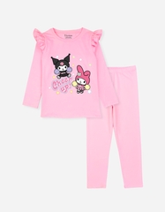 Đồ bộ bé gái tay dài Kuromi & Melody