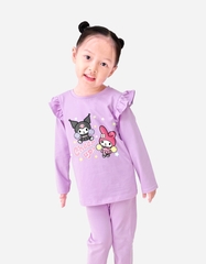 Đồ bộ bé gái tay dài Kuromi & Melody