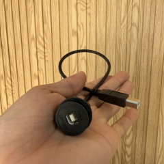 Cáp nối dài cổng USB B gắng mặt tủ phi 22mm, Cáp máy in gắng mặt tủ phi 22mm